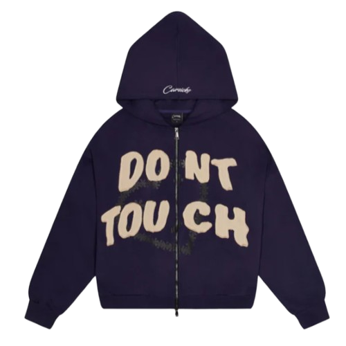 CARSICKO 'DONT TOUCH' ZIP UP HOODIE (NAVY)