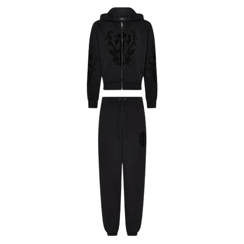 TRAPSTAR IRONGATE WOMEN'S ROYALTY HOODED TRACKSUIT (TRIPLE BLACK)