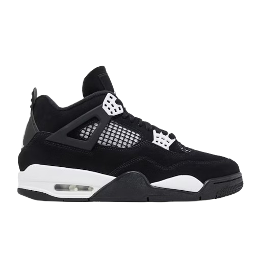 NIKE AIR JORDAN 4 IV 'WHITE THUNDER' TRAINERS (BLACK/WHITE)