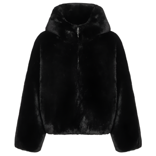 TRAPSTAR IRONGATE SE T FAUX FUR WOMEN'S PUFFER (MATTE BLACK)