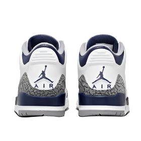 NIKE AIR JORDAN 3 III 'MIDNIGHT NAVY' TRAINERS (WHITE/NAVY)