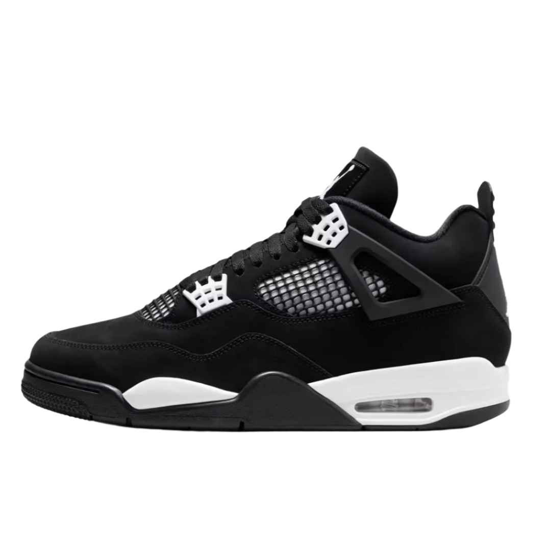 NIKE AIR JORDAN 4 IV 'WHITE THUNDER' TRAINERS (BLACK/WHITE)