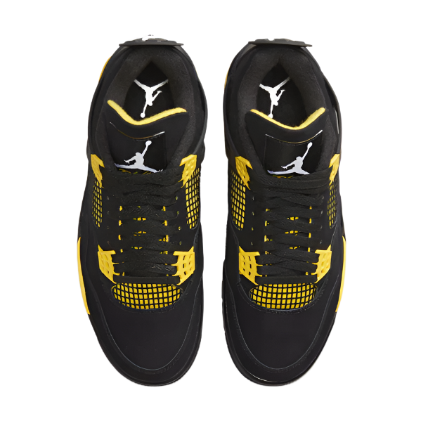 NIKE AIR JORDAN 4 IV 'YELLOW THUNDER' TRAINERS (BLACK/YELLOW)