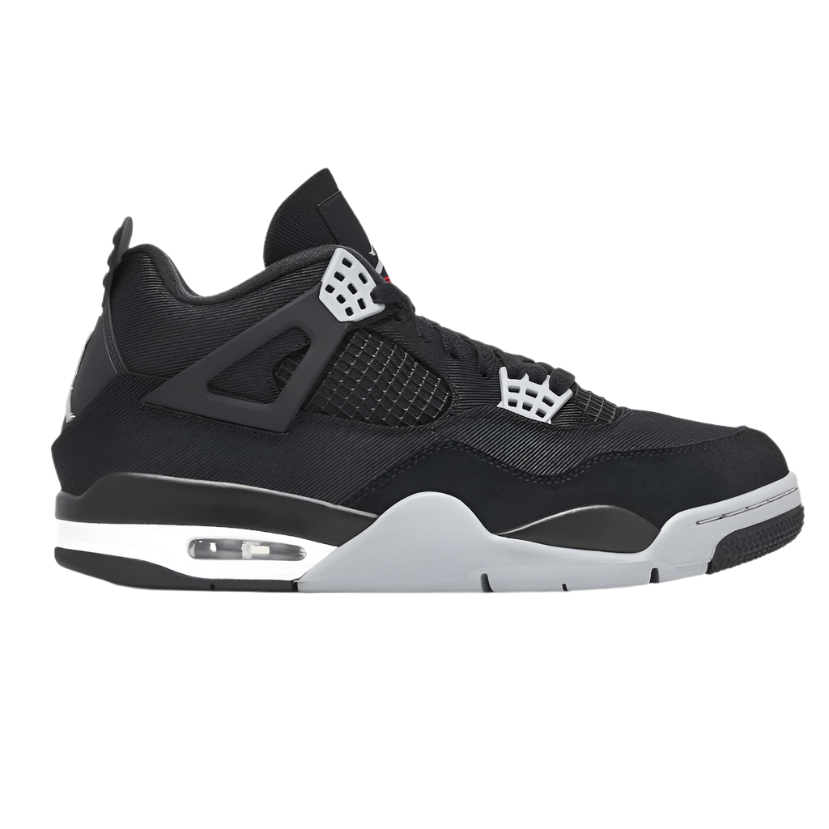 NIKE AIR JORDAN 4 IV SE 'BLACK CANVAS' TRAINERS (BLACK/GREY)