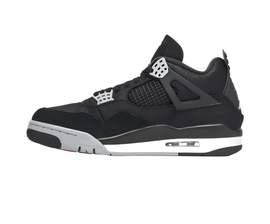 NIKE AIR JORDAN 4 IV SE 'BLACK CANVAS' TRAINERS (BLACK/GREY)