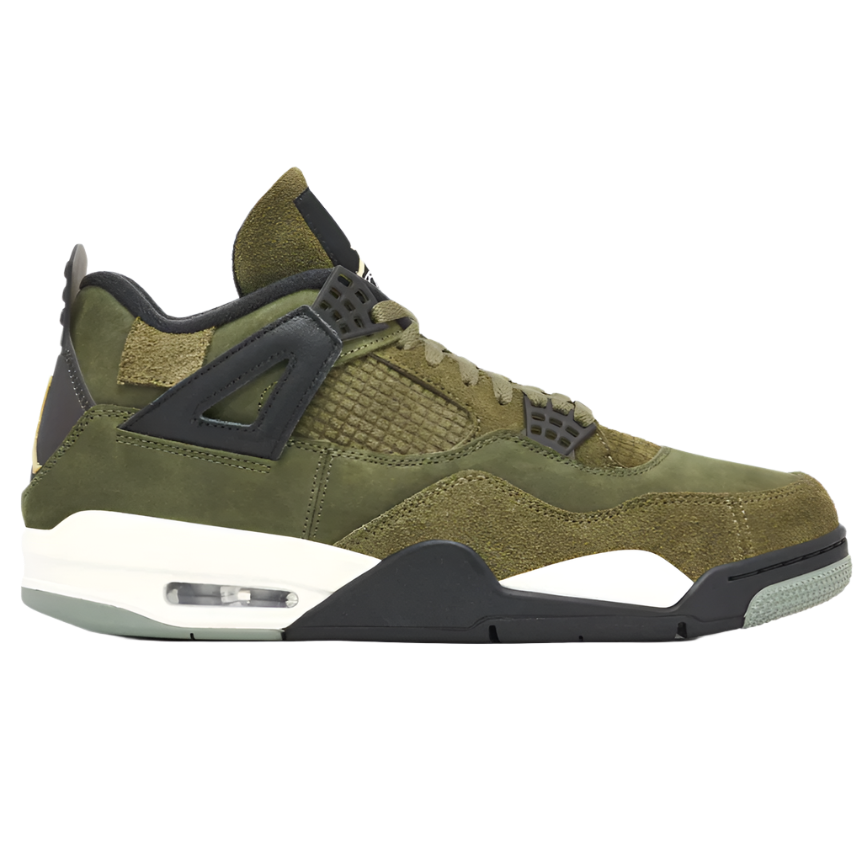 NIKE AIR JORDAN 4 IV SE 'OLIVE CRAFT GREEN' TRAINERS (DARK GREEN/WHITE)