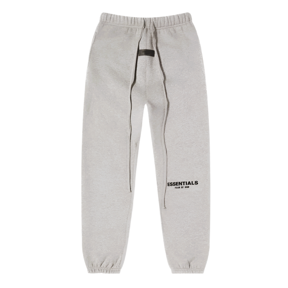 ESSENTIALS FEAR OF GOD FW21 APPLIQUE TRACK JOGGERS (LIGHT OATMEAL)