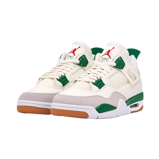 NIKE AIR JORDAN 4 IV 'SB PINE GREEN' TRAINERS (WHITE/GREEN)