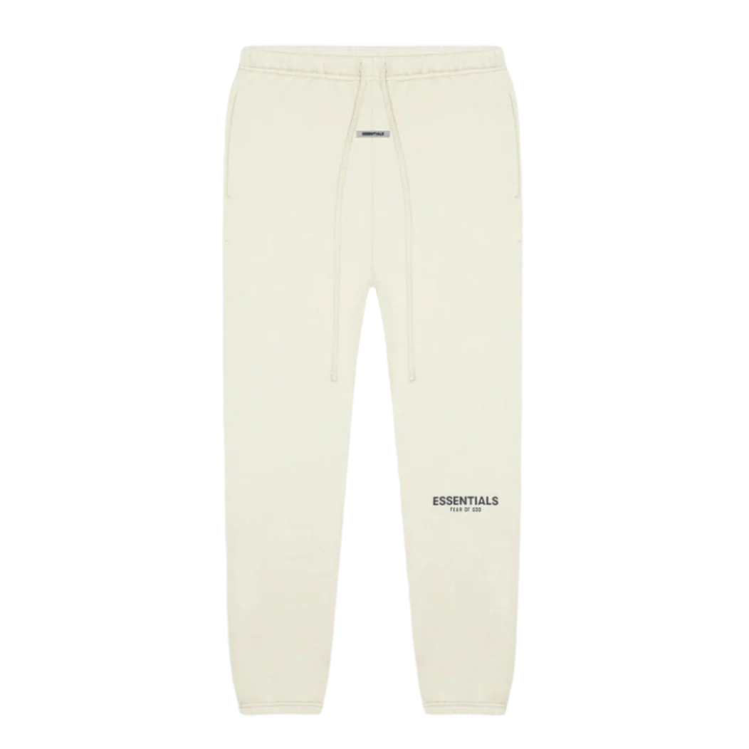 ESSENTIALS FEAR OF GOD FW21 APPLIQUE TRACK JOGGERS (BUTTERCREAM)