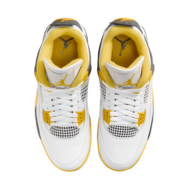 NIKE AIR JORDAN 4 IV 'VIVID SULFUR' TRAINERS (WHITE/YELLOW)