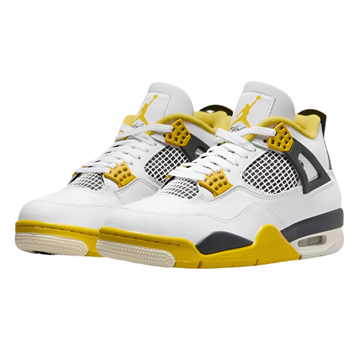 NIKE AIR JORDAN 4 IV 'VIVID SULFUR' TRAINERS (WHITE/YELLOW)