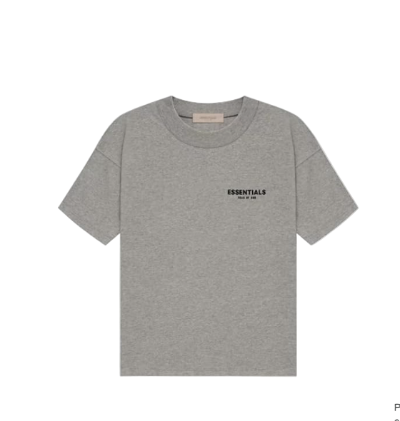 ESSENTIALS FEAR OF GOD SS22 CORE TEE (DARK GREY OATMEAL)