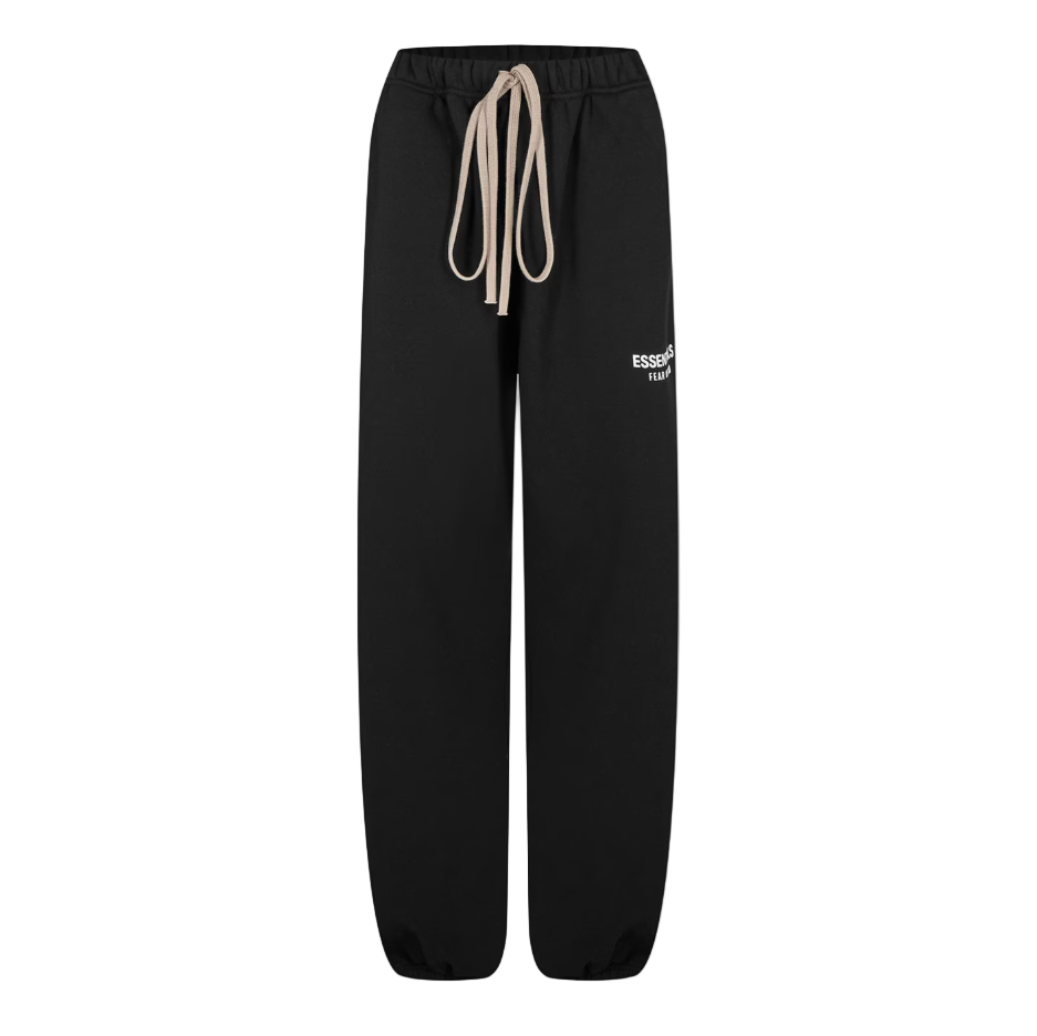 ESSENTIALS FEAR OF GOD FW25 WOMENS APPLIQUE JOGGERS (LIMO BLACK)