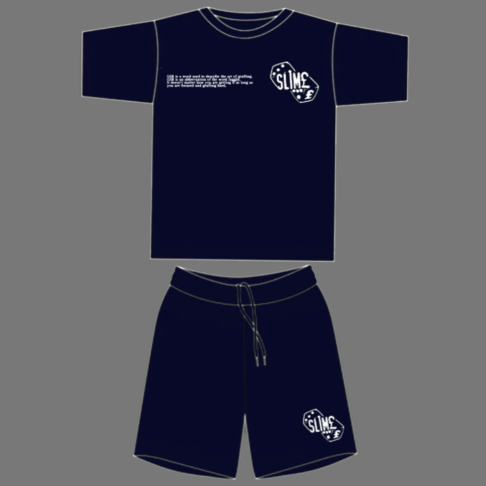 SLIM£ CLOTHING 'BEAT THE ODDS' SHORTS SET (MIDNIGHT NAVY)