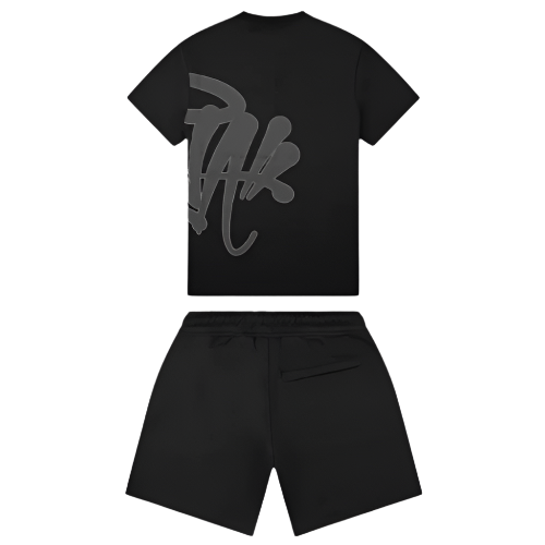 SYNAWORLD SYNA SHORTS & TEE TWINSET (BLACK)