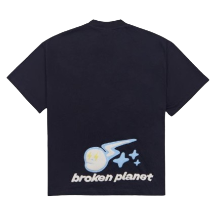 BROKEN PLANET MARKET 'SPEED OF LIGHT' TEE (MIDNIGHT BLACK)