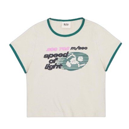 BROKEN PLANET MARKET 'SPEED OF LIGHT' CHIC TEE (BONE)