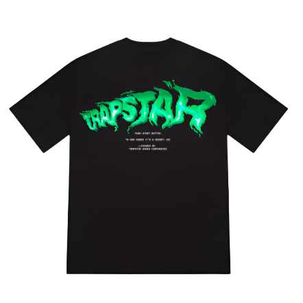 TRAPSTAR PRESS START SPEED GRAPHIC TEE (BLACK/GREEN)