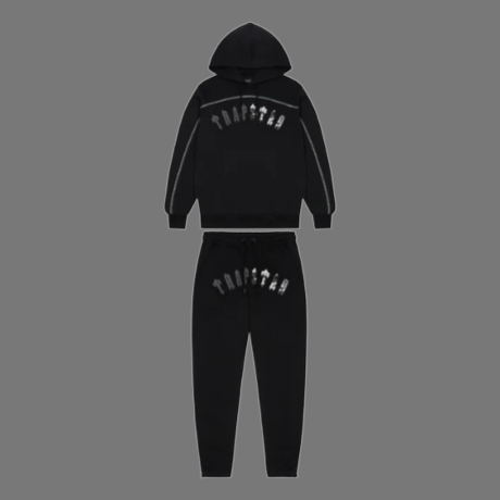 TRAPSTAR CHENILLE ARCH PANEL TRACKSUIT (BLACK/GREY CAMO)