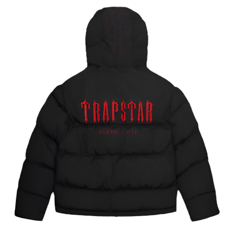 TRAPSTAR AW22/23 DECODED 2.0 HOODED PUFFER (BLACK INFRARED)