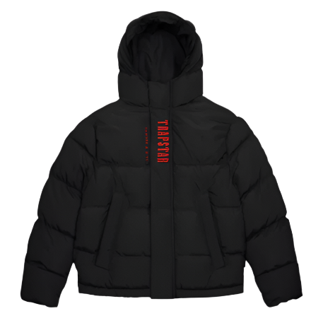 TRAPSTAR AW22/23 DECODED 2.0 HOODED PUFFER (BLACK INFRARED)