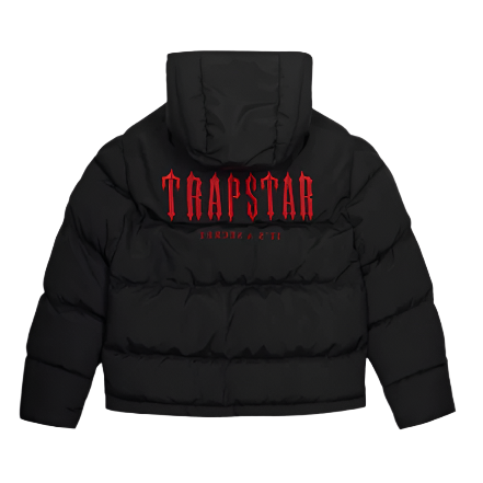 TRAPSTAR AW22/23 DECODED 2.0 HOODED PUFFER (BLACK INFRARED)