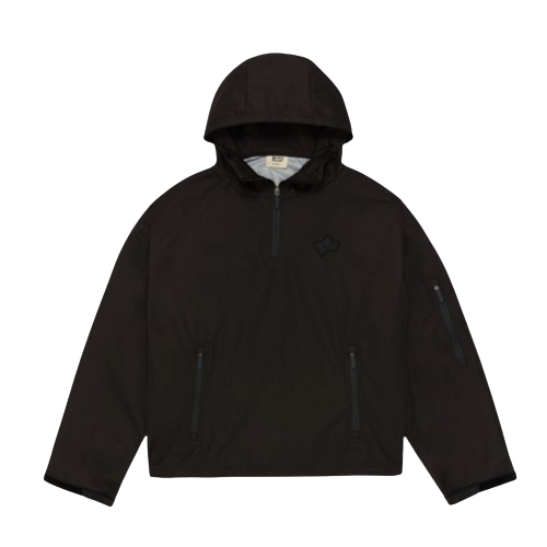 BROKEN PLANET MARKET WATERPROOF TECH JACKET (MIDNIGHT BLACK)