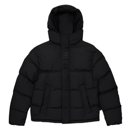 TRAPSTAR AW22/23 DECODED 2.0 HOODED PUFFER (TRIPLE BLACK)