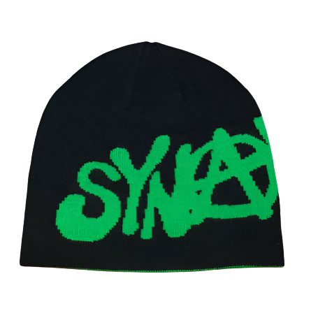 SYNAWORLD SYNA 'SYNARCHY' REVERSIBLE BEANIE (BLACK/GREEN)