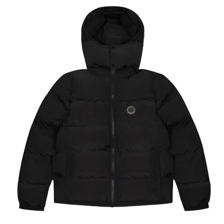 TRAPSTAR IRONGATE DETACHABLE 2023 EDITION HOODED PUFFER (TRIPLE BLACK)