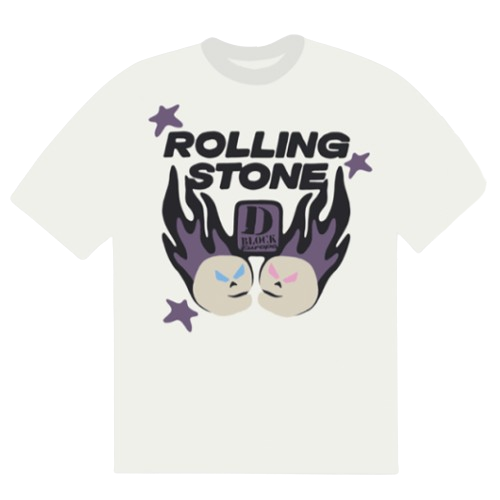 BROKEN PLANET MARKET X D-BLOCK EUROPE 'ROLLING STONE' COLLAB TEE (WHITE)