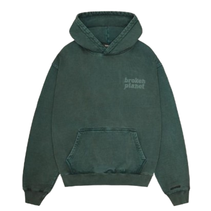 BROKEN PLANET MARKET 'WASHED BASICS' HOODIE (WASHED EMERALD)