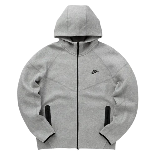 NIKE TECH FLEECE HOODED TOP NEW GEN 2023 (HEATHER GREY)