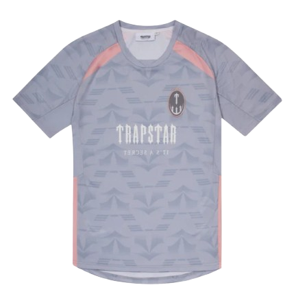 TRAPSTAR AW23 IRONGATE TS FOOTBALL JERSEY (GREY/PINK)