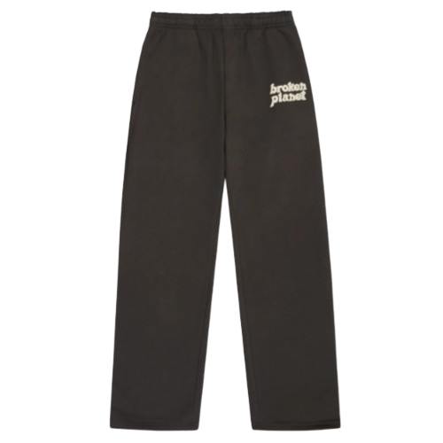 BROKEN PLANET MARKET 'BASICS' STRAIGHT JOGGERS (SOOT BLACK)