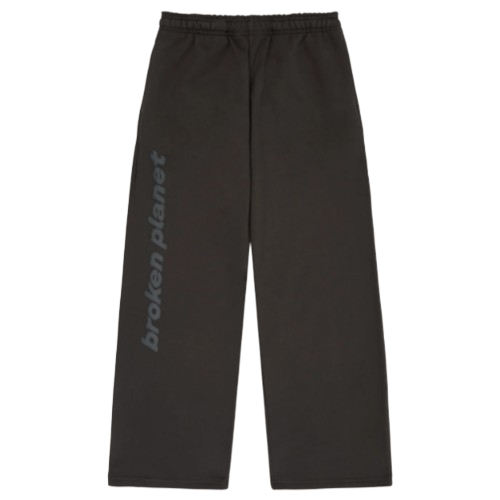 BROKEN PLANET MARKET 'PLANET REPAIR' STRAIGHT JOGGERS (SOOT BLACK)