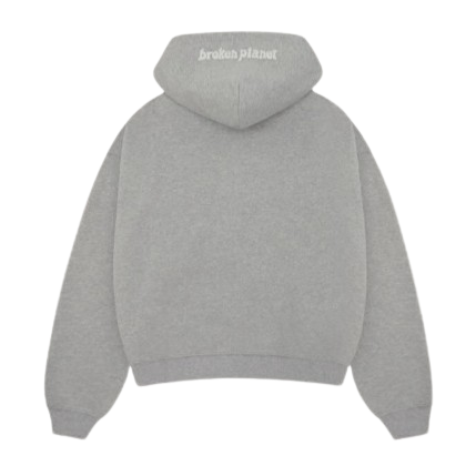 BROKEN PLANET MARKET 'OUTER SPACE' ZIP-UP HOODIE (HEATHER GRAY)