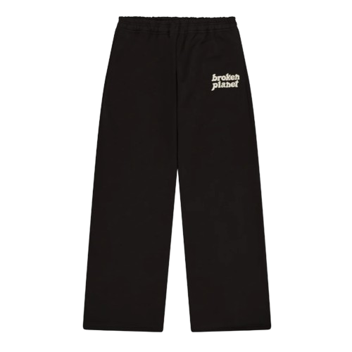 BROKEN PLANET MARKET 'BASICS' WIDE LEG JOGGERS (SOOT BLACK)