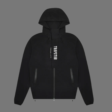 TRAPSTAR AW22/23 DECODED 2.0 WINDBREAKER (BLACK)