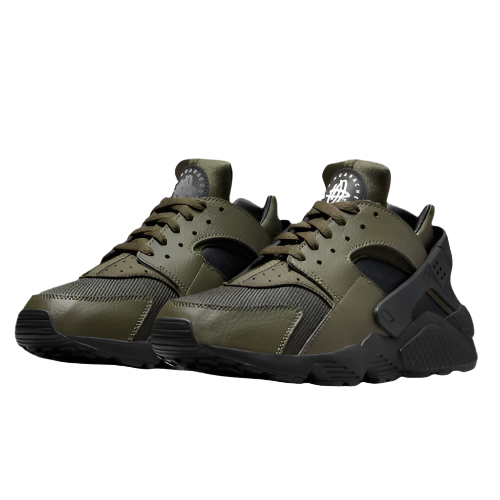 NIKE AIR HUARACHE TRAINERS (OLIVE GREEN)