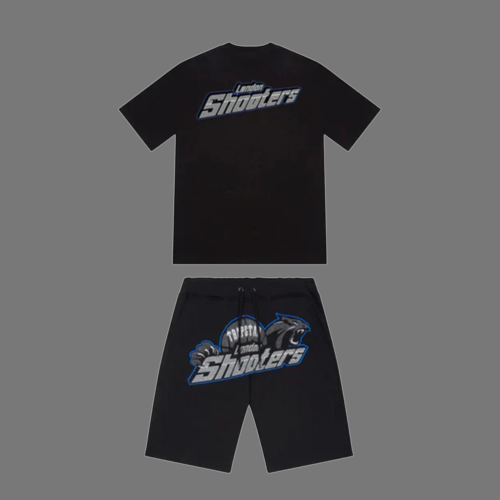 TRAPSTAR LONDON SHOOTERS SHORTS SET (BLACK)