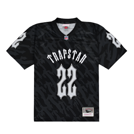 TRAPSTAR x NFL MITCHELL & NESS '22 FOOTBALL JERSEY (BLACK)