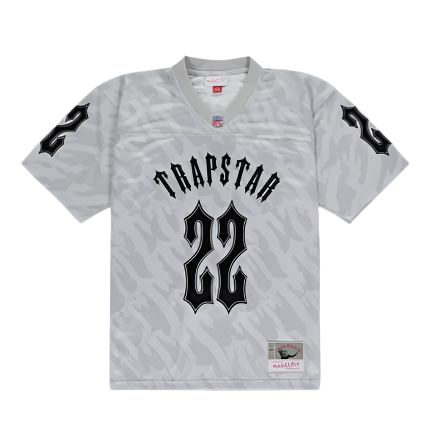 TRAPSTAR x NFL MITCHELL & NESS '22 FOOTBALL JERSEY (GREY)