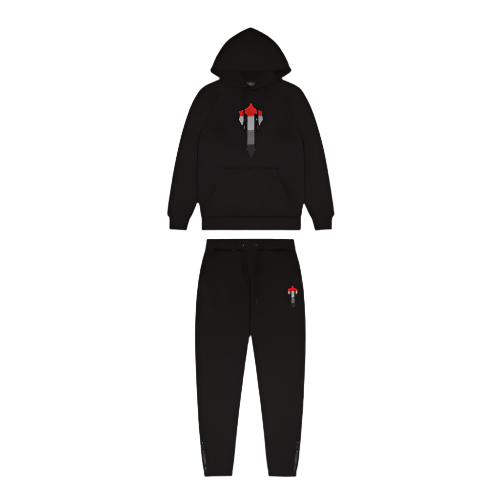 TRAPSTAR IRONGATE CHENILLE T TRACKSUIT (BLACK INFRARED)