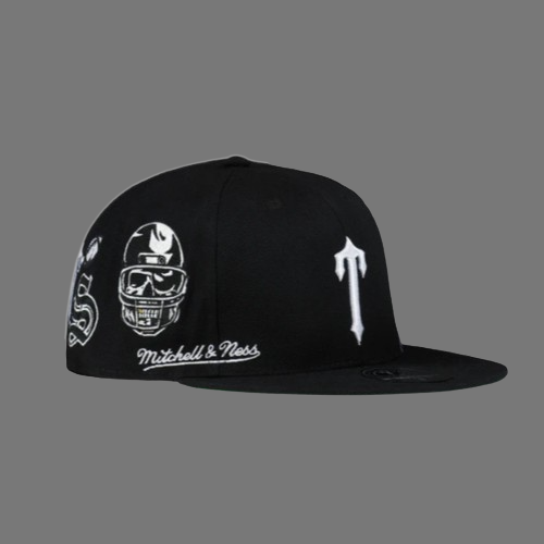 TRAPSTAR x NFL MITCHELL & NESS FITTED T HAT (BLACK)