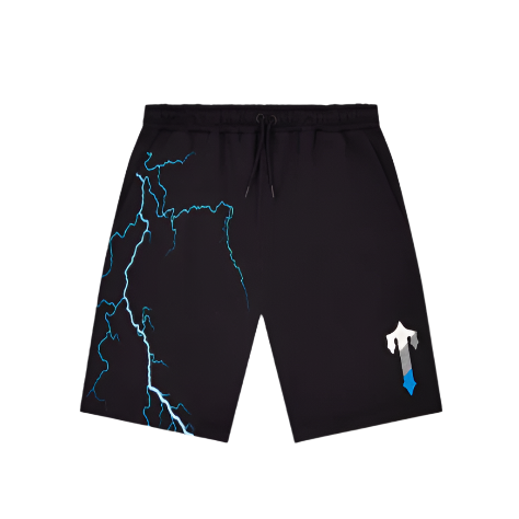 TRAPSTAR IRONGATE T LIGHTNING SHORTS SET (BLACK ICE)