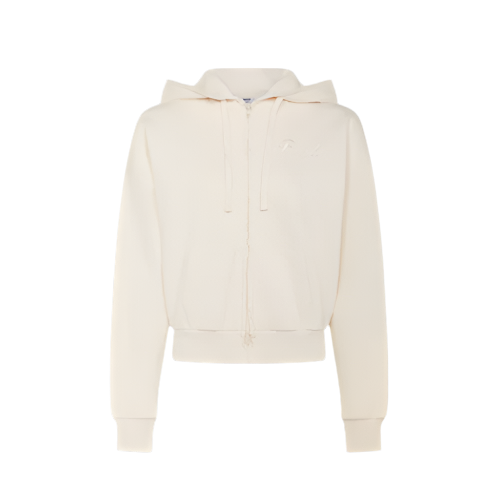 TRAPSTAR TS STAR WOMEN'S TRACK ZIP UP HOODIE (CREAM)