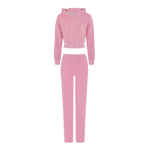 TRAPSTAR IRONGATE BATWING WOMEN'S CROPPED TRACKSUIT (PINK)