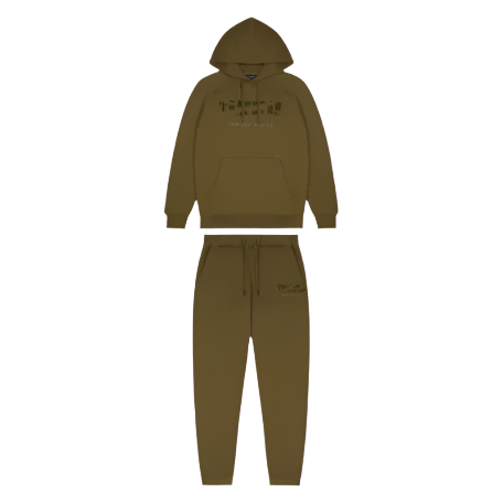 TRAPSTAR CHENILLE DECODED MILITARY CAMO TRACKSUIT (KHAKI)