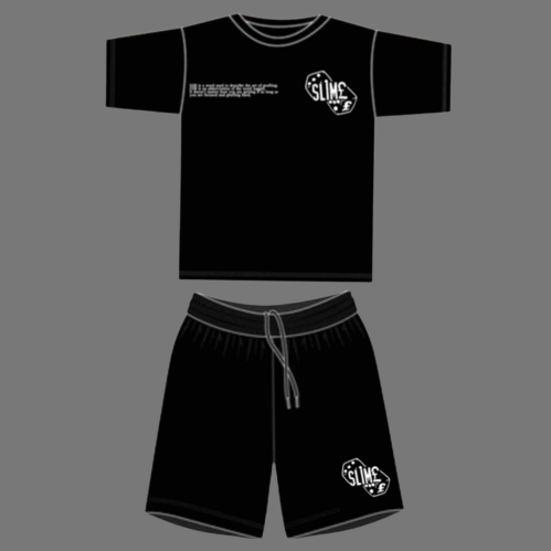 SLIM£ CLOTHING 'BEAT THE ODDS' SHORTS SET (NOIR BLANC)